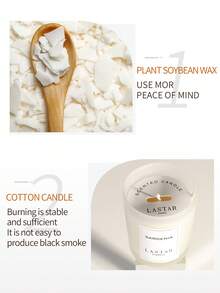 玻璃杯裝香薰蠟燭,大豆蠟,個別包裝禮盒,空氣清新劑,安眠蠟燭,女性放鬆禮物,適合生日和節日禮物,便於攜帶 - 白色 - 查看 3