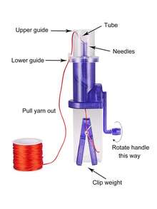 1套diy手編織機,迷你簡易尺寸,可裝飾手鍊玩偶的工藝品編織工具組,家居手工縫製配件 - 紫色 - 查看 8