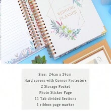 Wedding Planner Notebook A5 Size Bride-to-be Wedding Spiral Diary For Wedding Planning - White - View 2