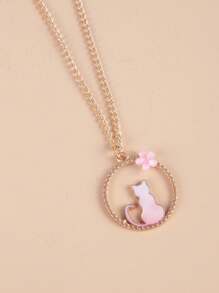 Flower Charm Necklace - Multicolor - View 6