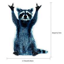 Ipc 可愛浣熊汽車外部貼紙 Pvc 防刮汽車貼花,適用於通用車型 - 彩色 - 查看 5