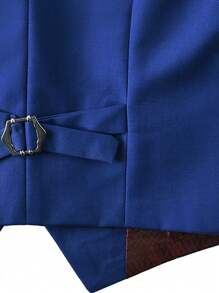 返校季青少年男童西装五件套 - 西装、马甲、裤子、衬衫、领带（宝蓝色） - 寶藍色 - 查看 5