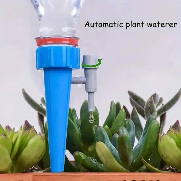 36 piezas Dispositivo de riego automático, válvula de control con interruptor, flujo de agua ajustable, permeador de agua, gotero, dispositivo de riego por goteo perezoso. Color aleatorio, dispositivo de filtración de agua, sistema de riego por aspersión para balcones y suculentas