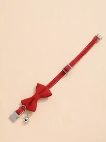 1pc Red Bow Tie Collar With Buckle For Both Dogs & Cats, Adjustable