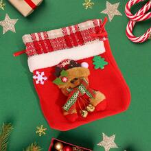 1入組聖誕糖果袋,聖誕老人禮物袋,聖誕裝飾布袋