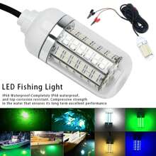 1pc 12v Green Light 108pcs Led Fish Luring Light, Flashing Fishing Light Durable Abs Material Underwater Fishing Light Set Fish Light Suitable For Freshwater And Saltwater Fishing Tools Accessories - Green - View 2