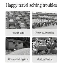 AIKI 1 Miếng Gấp di động Phòng vệ sinh Đối với Ô tô/xe hơi , Cắm Trại Ngoài Trời , Đi bộ du lịch , Đi du lịch , Trong nhà Ngoài trời Sử dụng , Thùng rác , Cắm trại Công cụ - màu đen - Xem 8
