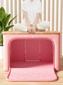 1 件可折叠花朵世界衣物收纳盒，大容量多功能收纳盒，适用于卧室衣柜、衣服、杂物，花卉印花花卉图案花卉袋，花卉印花花卉图案花卉袋，学校收纳袋，教师收纳袋，抽屉衣柜收纳袋，壁橱收纳袋，绗缝袋，床下收纳盒，隔断衣服垃圾袋，家用卧室衣物收纳盒，大容量整理和收纳收纳盒，收纳盒，收纳箱，宿舍，用于毯子床上用品，棉被，枕头玩具 - 粉色 - 查看 8