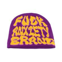 2023 New Knitting Beanie Hat Men Women Fashion Casual Cap Warm Autumn Winter Cap - Purple - View 1