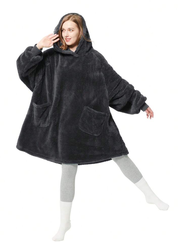 Bedsure Bedsure Wearable Blanket Hoodie for Women - Cozy Sherpa Hoodie  Blanket for Adult Men, Warm Hooded Blanket Sweatshirt with Pockets as Gifts  for Girlfriend | SHEIN USA
