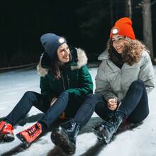 1 Piece Set Of Neutral Multi-color Usb Rechargeable Led Light-up Knitted Hat With Three-level Lighting, Adjustable Winter Warm Hat, Outdoor Sports Essentials, Men's Gift Selection, Suitable For Daily Commuting, Night Morning, Dog Walking, Running, Fishing, Snow Shoveling, Hiking And Cycling - Dark Grey - View 9