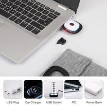 1 Piece Set Of Neutral Multi-color Usb Rechargeable Led Light-up Knitted Hat With Three-level Lighting, Adjustable Winter Warm Hat, Outdoor Sports Essentials, Men's Gift Selection, Suitable For Daily Commuting, Night Morning, Dog Walking, Running, Fishing, Snow Shoveling, Hiking And Cycling - Dark Grey - View 3