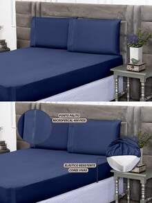 Sheet Sets with Pillowcases - 藏蓝色 - 查看 3