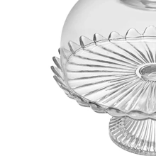 Boleira de Vidro com Pé e Tampa Jasmin Vitazza: Para Bolo, Doces, Sobremesas, Decoração, Organização e Mesa Posta, com Toque de Elegância, Praticidade Ecológica e Ocasiões Especiais - Multicolorido - Visão 6