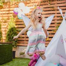 Cánh bướm phát sáng cho trẻ em gái, trang phục cánh thiên thần, cánh tiên, quà tặng tiệc sinh nhật nhiều màu sắc - Ánh sáng tím - Xem 7