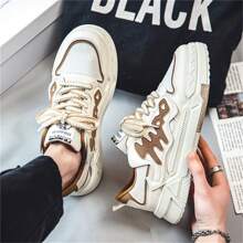 Nowość Oddychająca Trampki Dla mężczyzn , Codzienny Buty sportowe , Wygodna Buty do biegania , Koreański Wersja Klasyczny Biały obuwie - Brązowy - Zobacz 2