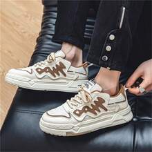 Nowość Oddychająca Trampki Dla mężczyzn , Codzienny Buty sportowe , Wygodna Buty do biegania , Koreański Wersja Klasyczny Biały obuwie - Brązowy - Zobacz 8