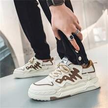 Nowość Oddychająca Trampki Dla mężczyzn , Codzienny Buty sportowe , Wygodna Buty do biegania , Koreański Wersja Klasyczny Biały obuwie - Brązowy - Zobacz 4