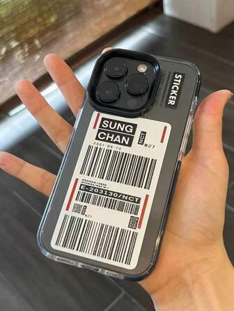 1 Pieza Funda Para Teléfono Tpu Anticaídas Con Etiqueta, Compatible Con Iphone 14plus Y Iphone13pro Max De Apple