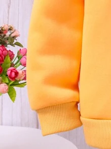 Áo nỉ Bé gái Tim Lá thư Giải trí - Màu vàng - Xem 4