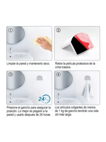 10 Wall Cap Organizer Hook Coat Racks Holder - Weiss - Übersicht 10