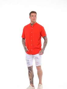 Men Shirts - 紅色 - 查看 5