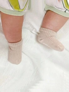 FEISHDEK 3 Pairs Toddler Kids Solid Casual Anti-Skid Ankle Socks For Indoor Daily Play - Multicolor - View 6