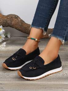 Ladies' Casual Sports Loafers In Navy Blue - Navy Blue - View 2