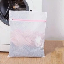 Saco Lava Fácil para Máquina de Lavar Roupas Tamanho Gigante 60x50cm - Branco - Visão 4