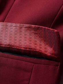 Boys Suits 4-Pieces Suit Set Toddler Tuxedos Dresswear Ring Bearer Outfit Wedding Blazer Vest Pants Tie Formal Suits For Kids Burgundy Size 4-16Y - Burgundy - View 5