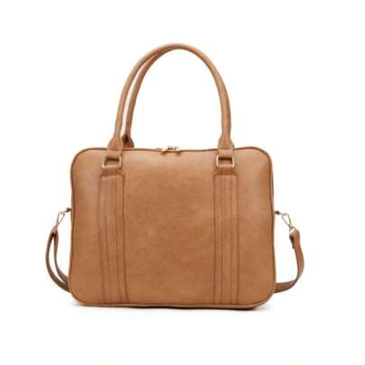 Bolsa Feminina para Notebook Grande Couro PU | Pasta Executiva Maleta Case 32x40x10cm