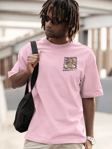 Men T-Shirts - 淺粉色 - 查看 4