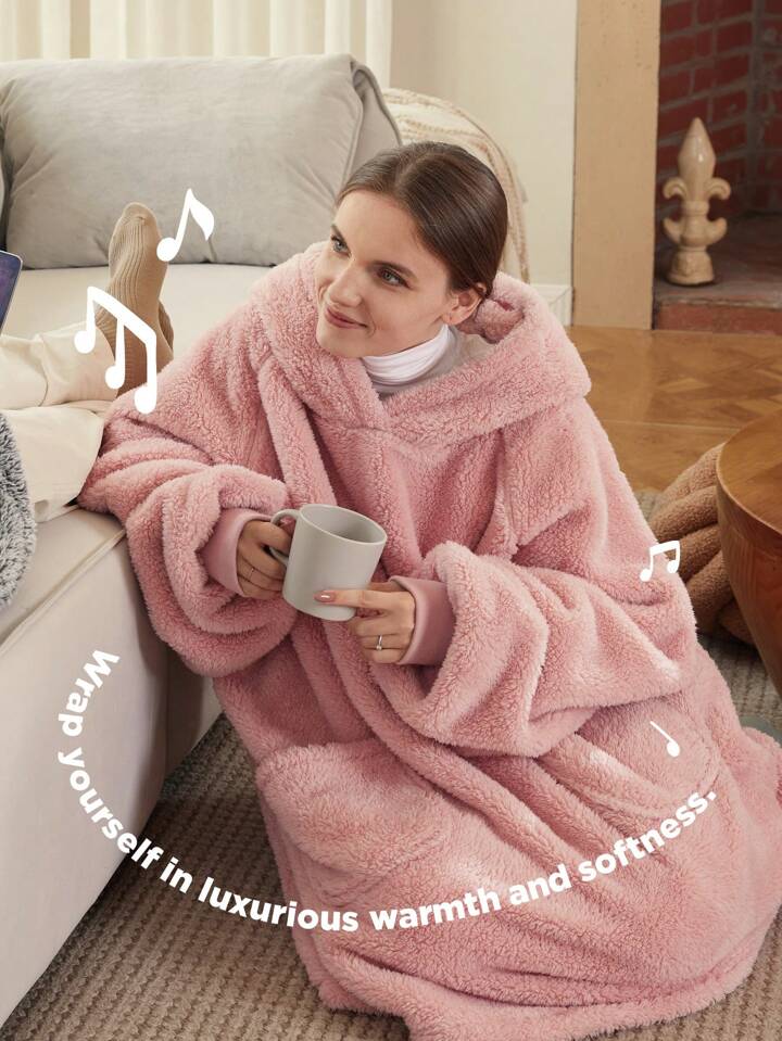 Bedsure Bedsure Wearable Blanket Hoodie for Women - Cozy Sherpa Hoodie  Blanket for Adult Men, Warm Hooded Blanket Sweatshirt with Pockets as Gifts  for Girlfriend | SHEIN USA