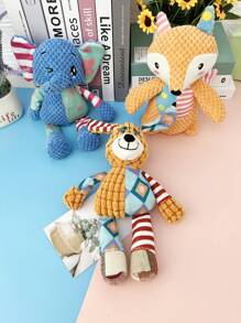 1pc Dog Toy Bite Resistant Plush Teddy Puppy Molar Toy For Small And Medium Dogs, Pet Chew Toy To Alleviate Boredom And Anxiety, For Pets Only - Apricot - View 7