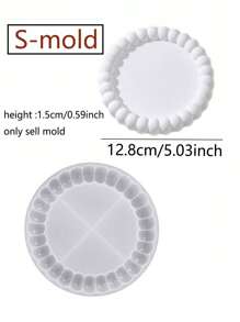 Khuôn xi măng hình quả trứng hình cốc bong bóng, Khuôn silicon đựng khay bê tông, Khuôn đĩa nhựa Jesmonite tự làm - trắng - Xem 4