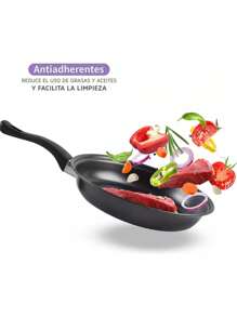 MAXIIZAZAGA Bateria De Cocina 13 Piezas, Acero Antiaderente Ag Box Juego de cocina económico incluye utensilios - Negro - Ver 3