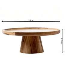Acacia Wood Original Color Solid Wood Base Cake St,Kitchen,Christmas Gift