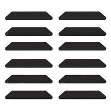 12入組地毯固定器,角落和邊緣均適用,不會捲曲或有很多摺痕,正反面可用的柔軟可彎曲墊子將地毯固定在地板和硬木地板墊下,可重複使用 - 黑色 - 查看 8