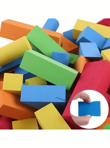 圣诞装饰 46 件或 30 件泡沫积木，儿童创意教育 EVA 泡沫积木玩具套装，柔软、可堆叠积木，男孩/女孩的 STEM 礼物，颜色随机，感恩节/圣诞节礼物学校、学生、文具、学校用品