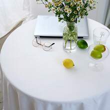 Mantel Blanco Cuadrado Con Diseño De Borde Plisado Y Ondulado - Blanco - Ver 7