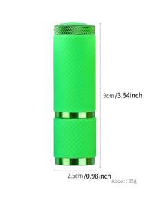 1個led美甲迷你手電筒烤燈,快速乾燥便攜式指甲油光療燈（不含電池） - 綠色 - 查看 6