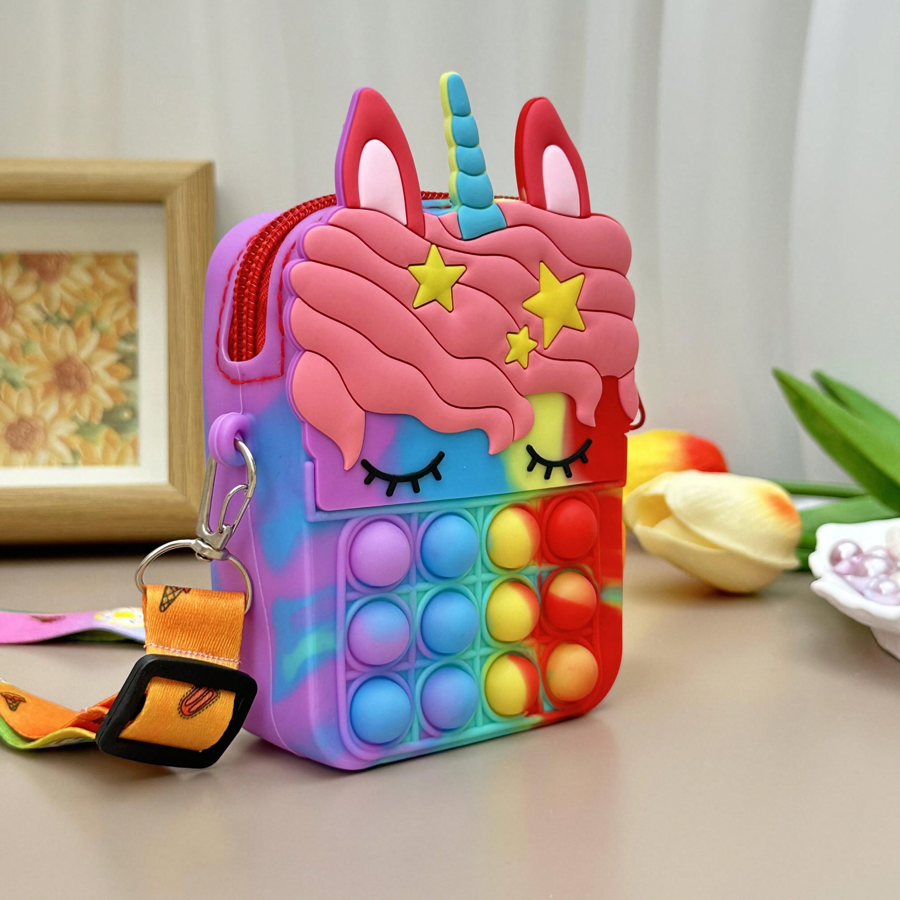 Random Color Unicorn Shaped Sensory Fidget Toy Shoulder Bag | SHEIN USA