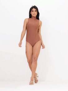 Women Bodysuits - Óxido marrón - Ver 1