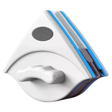 Limpa Janelas Magnético Com Super Imã Dupla Face Apartamento Limpador De Vidros Rodo Mágico - Azul e Branco - Visão 6