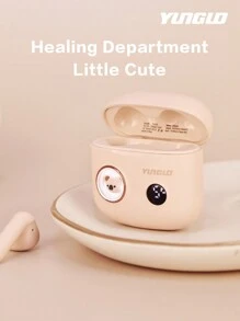 YunGuo卡通無線耳機，高品質音質，長續航力充電盒，顯示電池電量，雙重降噪，高清晰度，適用於運動和禮物，Ygo35-Koala - 杏色 - 查看 5