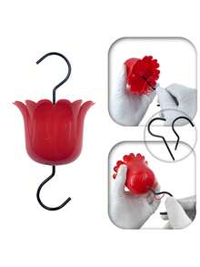 1pc New Hanging Bird Water Feeder With Hook - Color Random - Multicolor - View 3