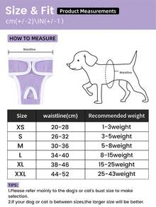 1入紫色狗狗尿布,寵物尿墊,泰迪狗狗尿墊,小狗狗月經褲,寵物理療褲,寵物用品 - 紫色 - 查看 2
