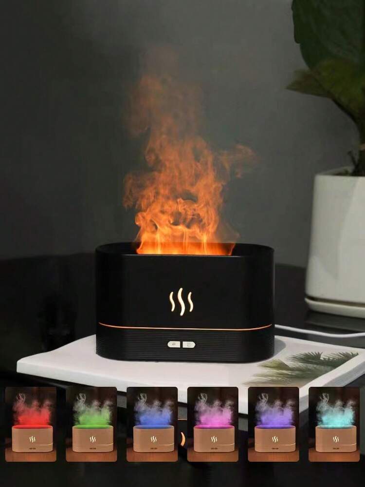 Diffusore di aromi con effetto fiamma, umidificatore d'aria, 7 colori, 3 timer, spegnimento automatico quando l'acqua finisce, diffusore di oli essenz | Leroy Merlin