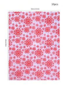 10pcs-19.6*26in Christmas Gift Wrapping Tissue/Parchment/Copy/Colored Thin Paper, Christmas - Multicolor - View 8