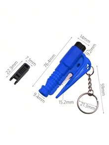 Car Emergency Escape Hammer, Multifunctional Hammer, Window Breaker And Seat Belt Cutter, Portable Car Tool - Blue - View 2